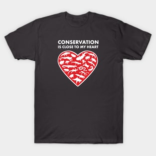 Amphibians Conservation Heart T-Shirt